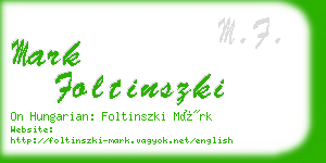mark foltinszki business card